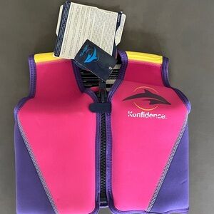 Swim Vest for Kids with Adjustable Buoyancy Konfidence Swim Jacket 4-5 Y Pink